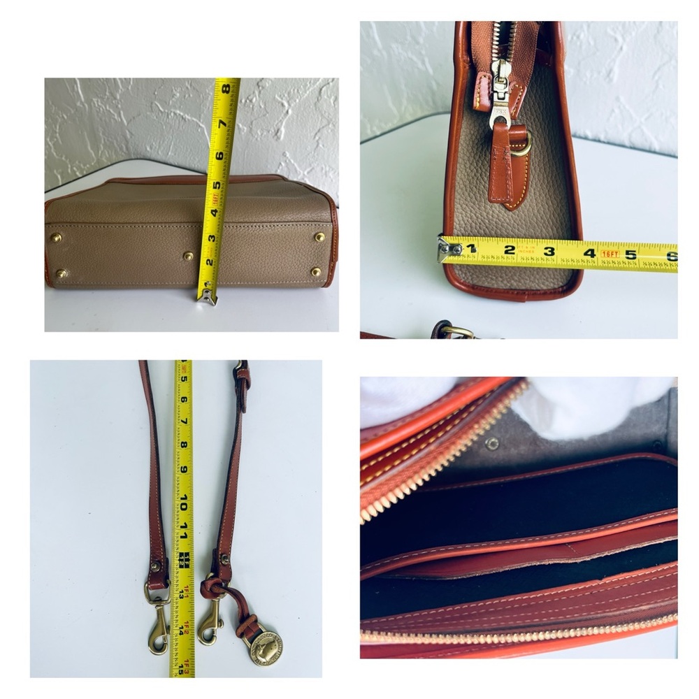 ♦️HOST PICK♦️VINTAGE DOONEY AND BOURKE SHOULDER BAG CRÈME WITH TAN TRIM - Picture 12 of 16